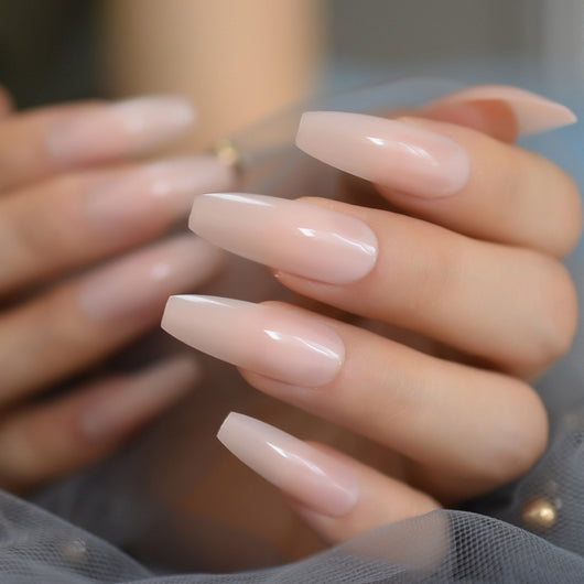 Uñas Postizas Extra Largas Tono Natural - Image 8