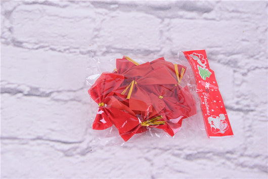 Moño Navideño Rojo Pequeño de Terciopelo 6cm - Image 3