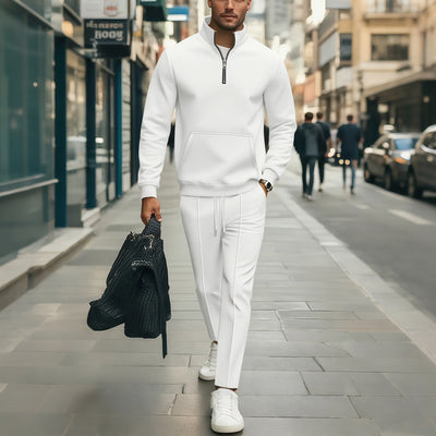 Conjunto Deportivo con Capucha y Cremallera: Sudadera y Pantalón Texturizado - Image 4
