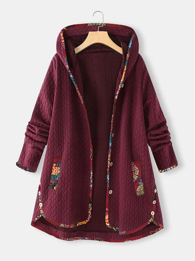Chaqueta de Invierno con Estampado y Colores Sólidos - Image 7