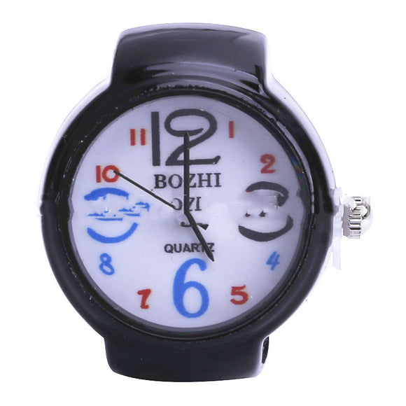 Reloj Anillo Digital Colorido de Moda con Pantalla Redonda