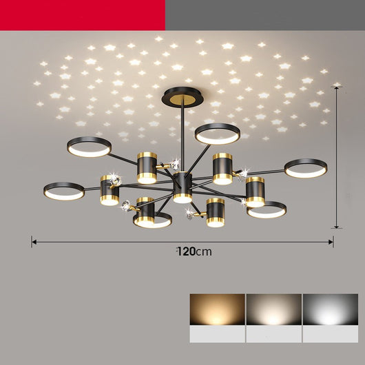Paquete Completo Lámpara Chandelier Nordic Luxury con Diseño de Estrella - Image 5
