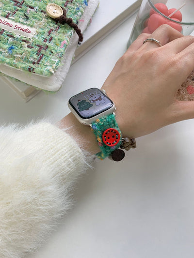 Pulsera Navideña de Peluche - Correa Festiva para Otoño e Invierno - Image 19