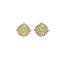 Women's Fashionable Brushed Two-Tone Flower Earrings In Stock