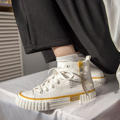 Zapatillas Canvas Altas de Mujer - Diseño Clásico de Color Sólido - Image 13