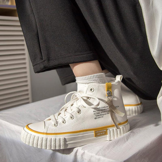Zapatillas Canvas Altas de Mujer - Diseño Clásico de Color Sólido - Image 13