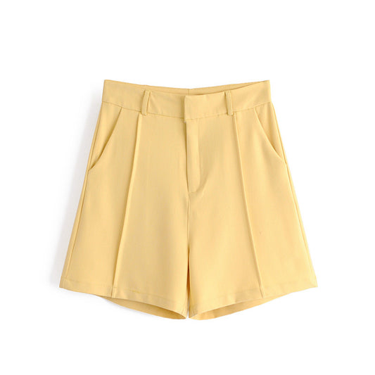 Conjunto de Shorts Casual de Tres Piezas en Colores Lisos para Mujer