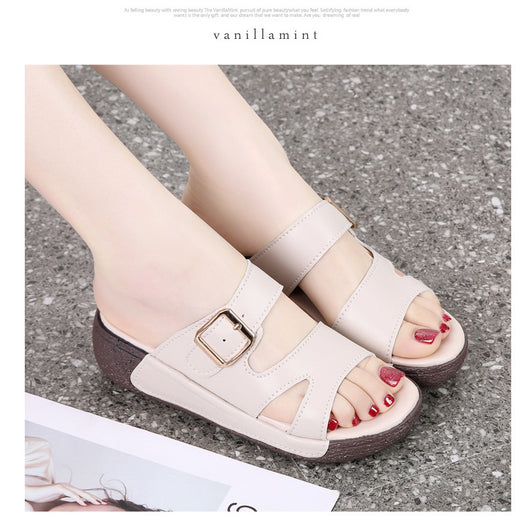 Sandalias Talla Grande Mujer Verano Suela Suave con Alzada - Image 44