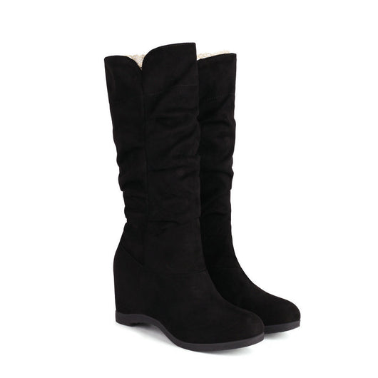 Botas Plataforma de Ante para Mujer - Estilo Alto y Versátil - Image 9