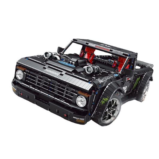 Auto de Carreras Negro con Bloques Constructibles y Control Remoto Eléctrico - Image 5
