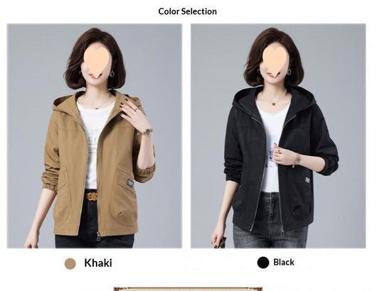 Chaqueta Suelta con Capucha Versátil y Rejuvenecedora - Image 14