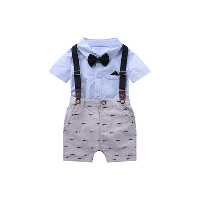 Traje Corto Británico para Bebé Niño - Overol Elegante de Verano - Image 8