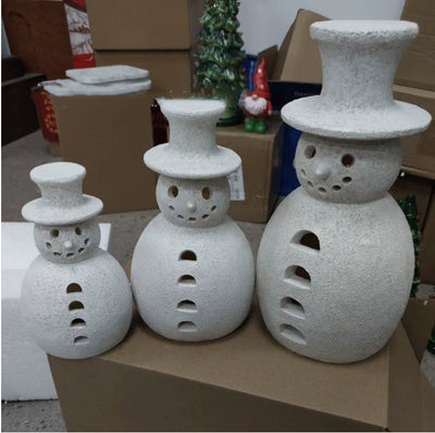 Adorno Navideño Muñeco de Nieve Retro en Resina - Image 6