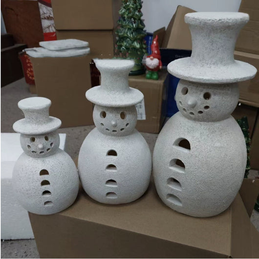 Adorno Navideño Muñeco de Nieve Retro en Resina - Image 6
