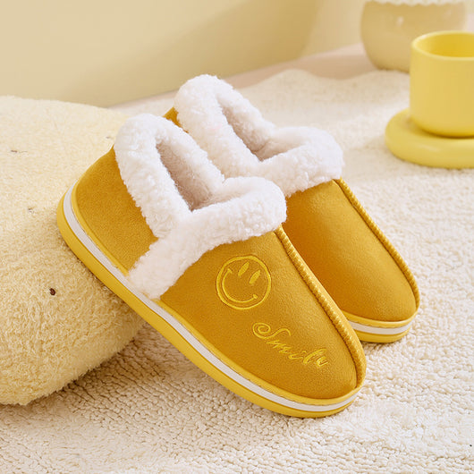 Pantuflas Térmicas para Mujer con Suela Gruesa y Diseño Sonriente - Image 3