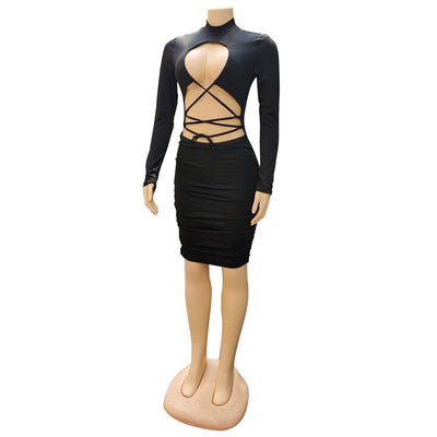 Vestido Corto Elegante de Manga Larga Estilo Europeo - Image 16