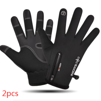 Guantes de Invierno para Hombre con Pantalla Táctil, Cierre de Cremallera e Impermeables - Image 6