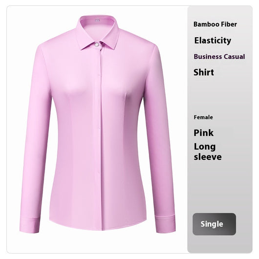Camisa Profesional de Fibra de Bambú Blanca para Hombre - Image 11
