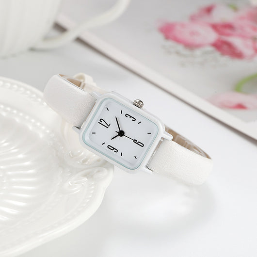 Reloj Digital Cuadrado de Aleación con Correa de Cuero para Jóvenes - Image 3