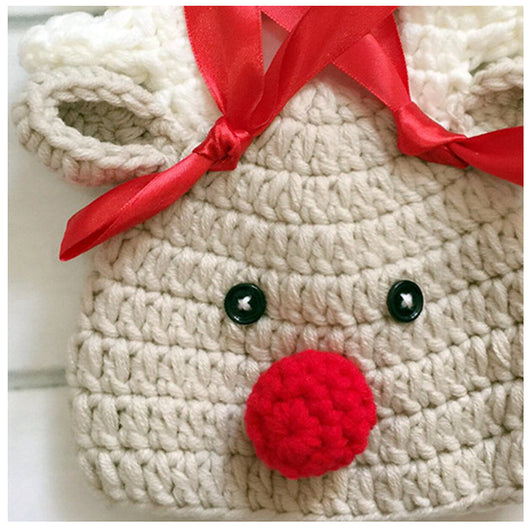 Disfraz Fotográfico Navideño: Gorro Bola Roja con Nariz de Payaso para Niños - Image 5