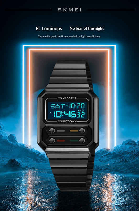 Reloj Digital Retro Multifuncional Resistente al Agua - Image 13