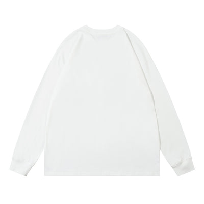 Camiseta Manga Larga Hombre Figura Abstracta Depresiva con Collar Metal Street Fashion - Image 12