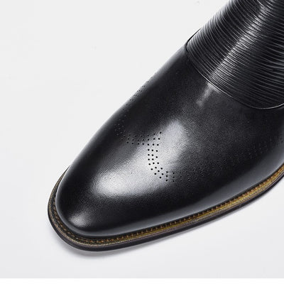 Botas Martin de Cuero Estilo Británico Rojo Intenso para Hombre - Image 4