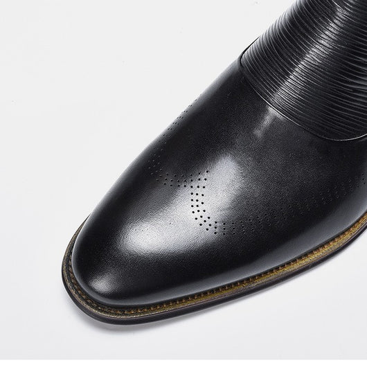 Botas Martin de Cuero Estilo Británico Rojo Intenso para Hombre - Image 4