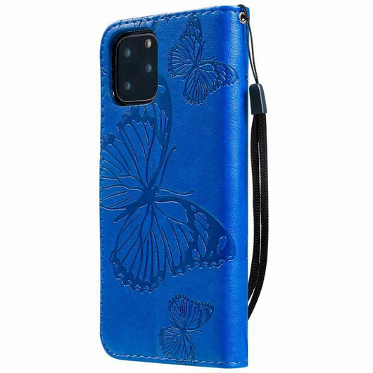 Funda de Cuero para Teléfono con Mariposa 3D, Soporte de Tarjetas y Cordón - Image 8