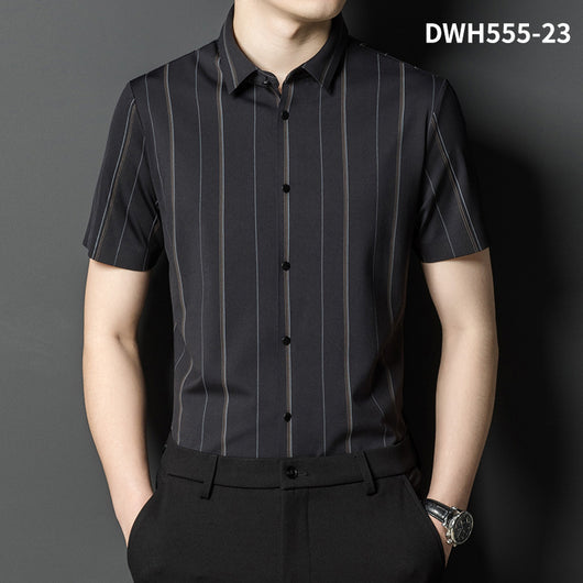 Camisa Manga Corta Ice Silk Sin Costuras para Hombre - Image 14