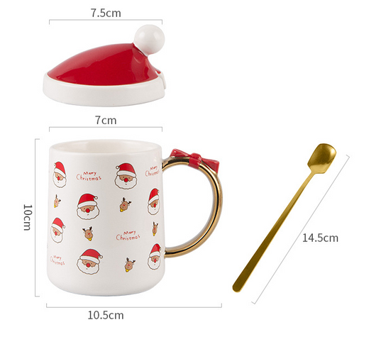 Taza de Cerámica Navideña Reno con Moño - Image 6