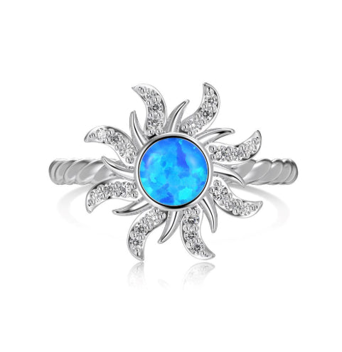 Anillo de Plata Pura con Incrustación de Sol - Image 6