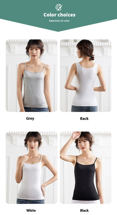 Tirantes Slim Fit Modal Negro y Blanco para Mujer - Image 32