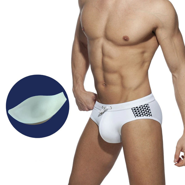 Braga Bikini Clásica Blanco y Negro con Copas - Image 3