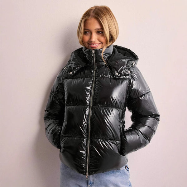 Chaqueta Deportiva Acolchada con Capucha para Mujer