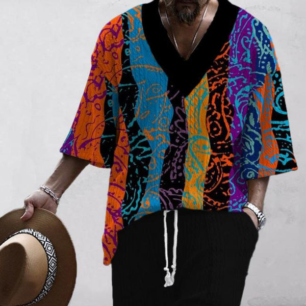 Conjunto de Dos Piezas: Shorts Jacquard Holgados para Hombre