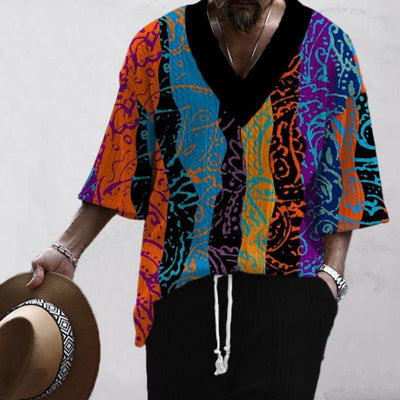 Conjunto de Dos Piezas: Shorts Jacquard Holgados para Hombre