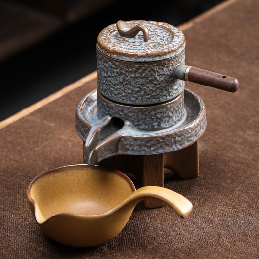 Juego de Té Giratorio Lazy Stone con Tetera Kung Fu de Agua - Image 5