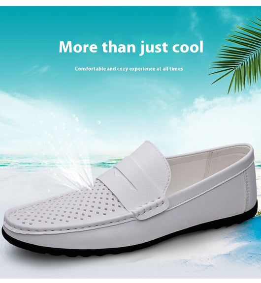 Mocasines Hombre Cuero Microfiber con Diseño Calado - Image 13