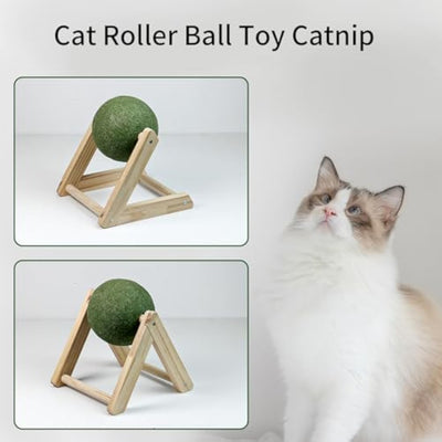 Bola de Catnip Gigante con Soporte - Juguete Seguro para Gatos de Interior - Image 4