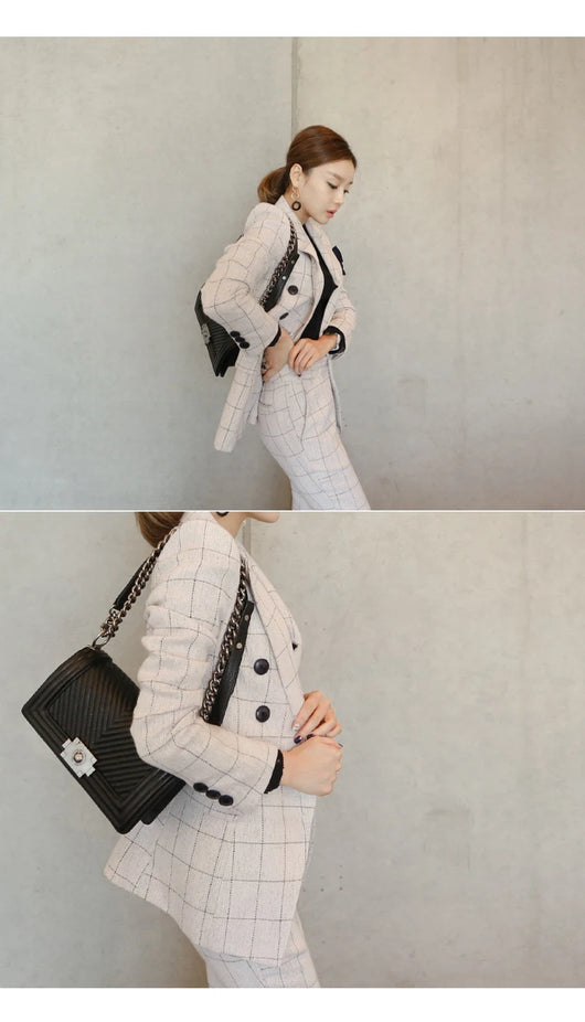 Traje Ejecutivo para Mujer con Solapa y Doble Botonadura - Image 9