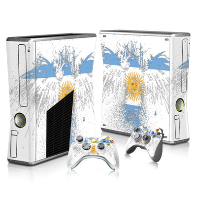 Radioactive symbol gaming console and controller skin set with a distressed yellow and brown grunge pattern. - Image 18