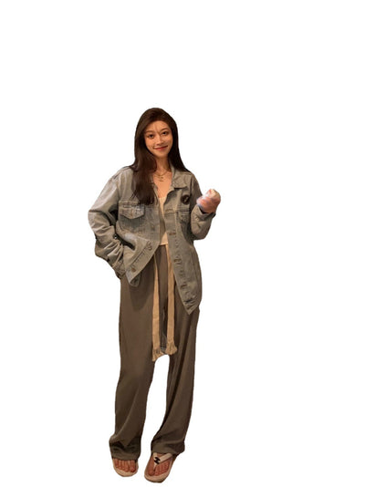 Pantalones Anchos de Cintura Alta con Cordón Ajustable para Mujer - Image 16