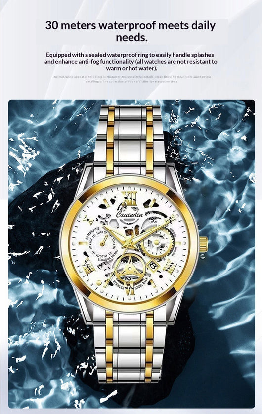 Reloj Deportivo Impermeable con Esfera Calada Luminosa para Hombre - Image 10