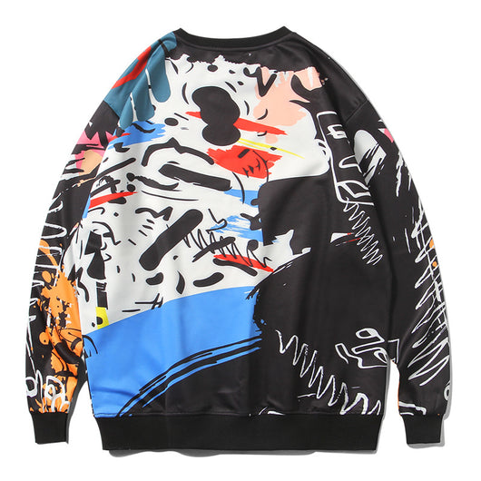Suéter Cuello Redondo con Estampado Graffiti para Hombre y Mujer - Image 6