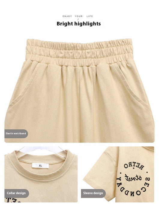 Conjunto Estampado: Camiseta Manga Corta + Pantalón Ancho Pierna Recta - Image 27