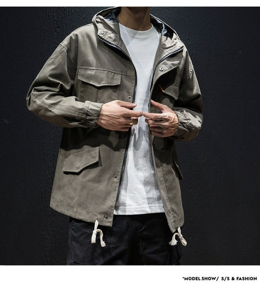 Chamarra Hoodie Oversize para Hombre Talla Grande con Cordones - Image 15