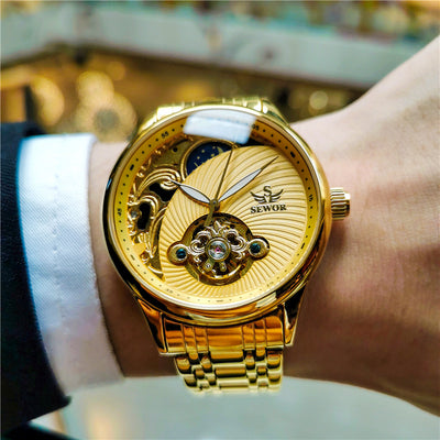 Reloj Automático para Hombre con Tourbillón Skeleton y Esfera Luminosa - Image 9
