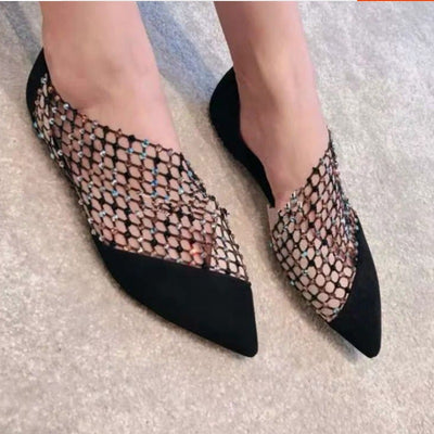 Zapatos Planos Elegantes con Punta Afilada y Detalles Brillantes - Image 3