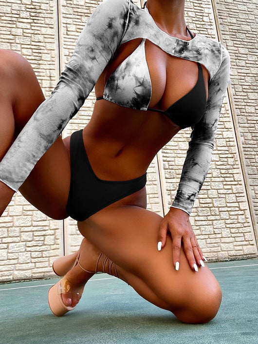 Bikini Tripartita con Encaje y Cordones - Traje de Baño Europeo Moderno - Image 32